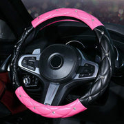 Car Steering Wheel Cover Ladies Diamond-studded Car Interior Decoration