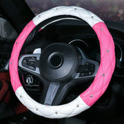 Car Steering Wheel Cover Ladies Diamond-studded Car Interior Decoration