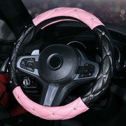 Car Steering Wheel Cover Ladies Diamond-studded Car Interior Decoration