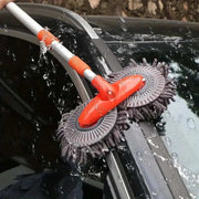 Microfiber Mop Wash Kit Telescopic Car Cleaning Brush With 4 Replacent Header