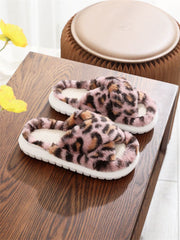 Women's Flat Linen Fluffy Slippers